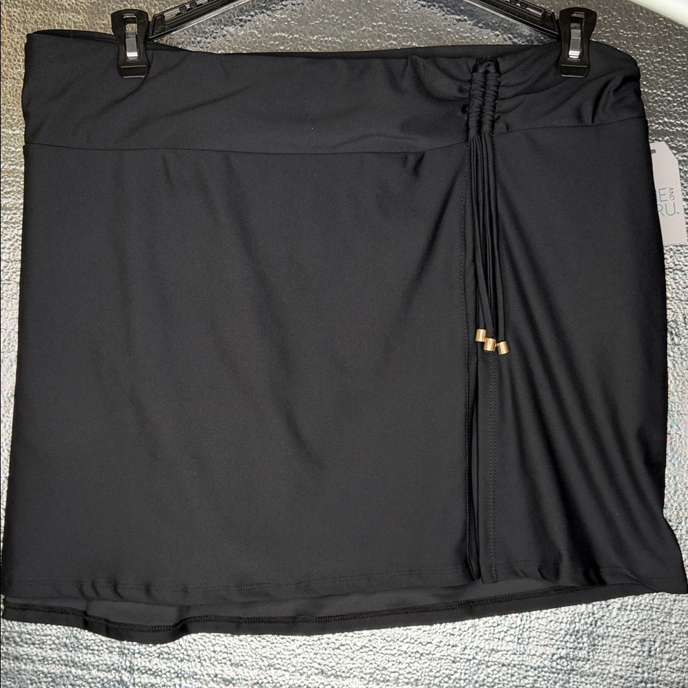 Time and Tru Black Swim Skirt